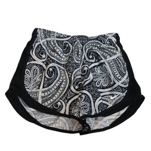 Nike Black & White Paisley Swoosh Shorts